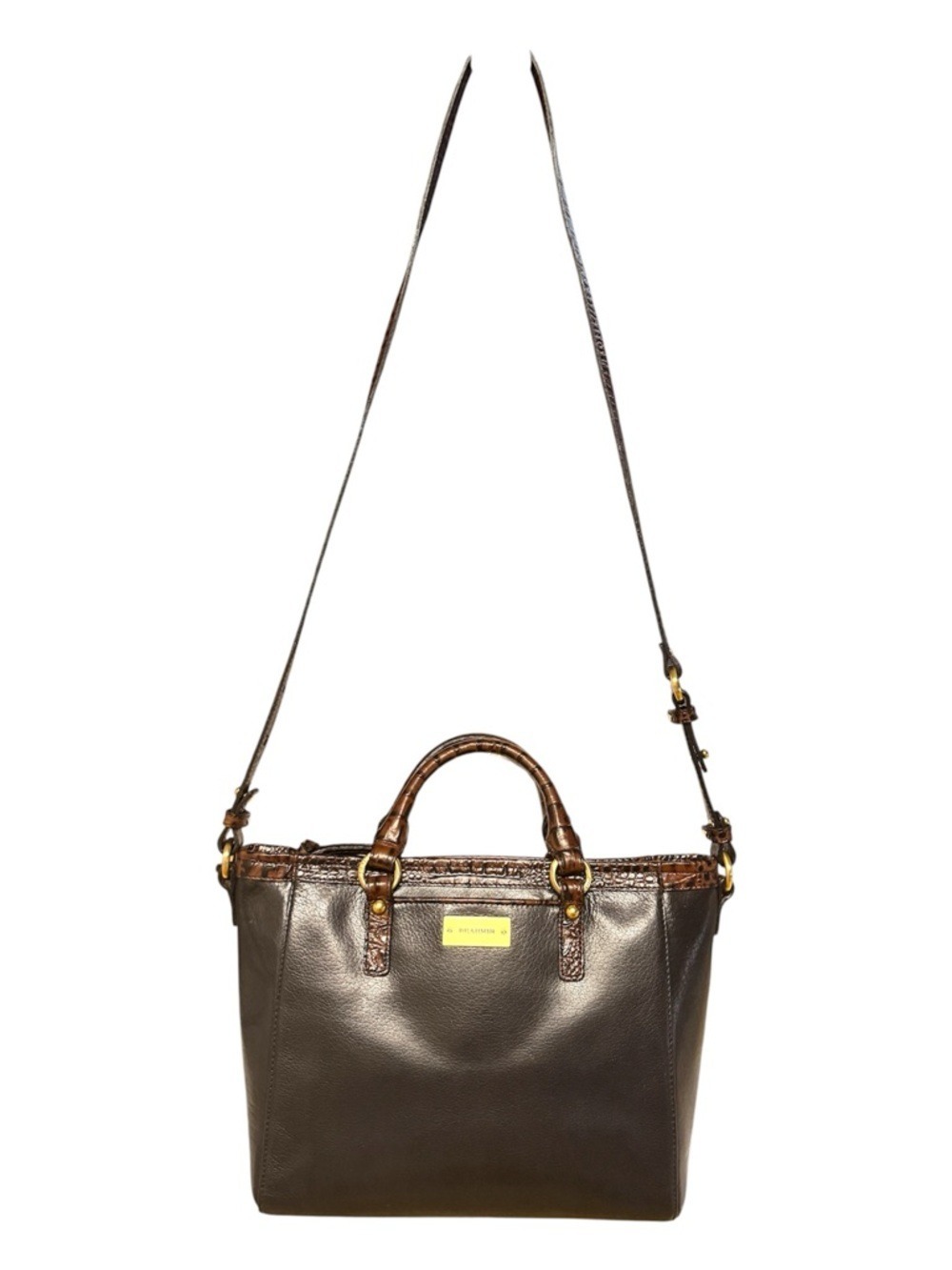 Brahmin Mini Arno Black Tucson with Registration Card and Storage Bag.